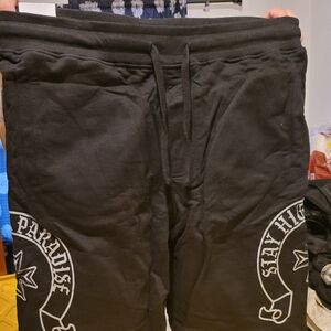 Black Graphic Men's Shorts